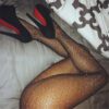 Main View of Black Fishnet Suspender Outfit - Sensual Nightwear
