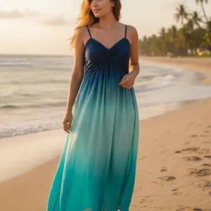 Sea Mist Ombre Maxi Dress