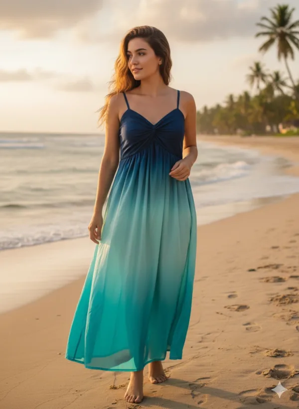 Sea Mist Ombre Maxi Dress