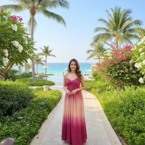 Coastline Sunset Ombre Maxi Dress