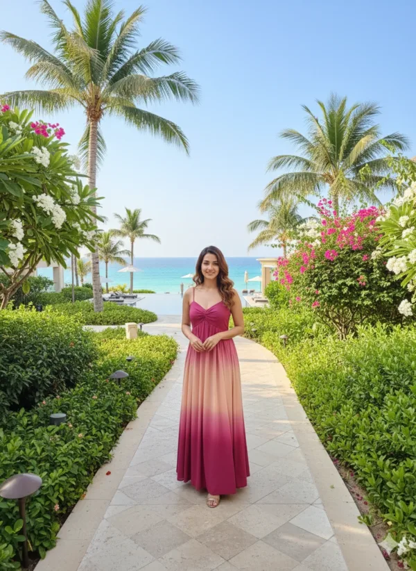 Coastline Sunset Ombre Maxi Dress