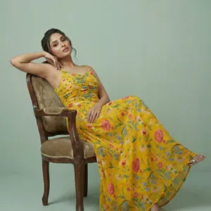 flowy floral maxi dress for women vacation wear